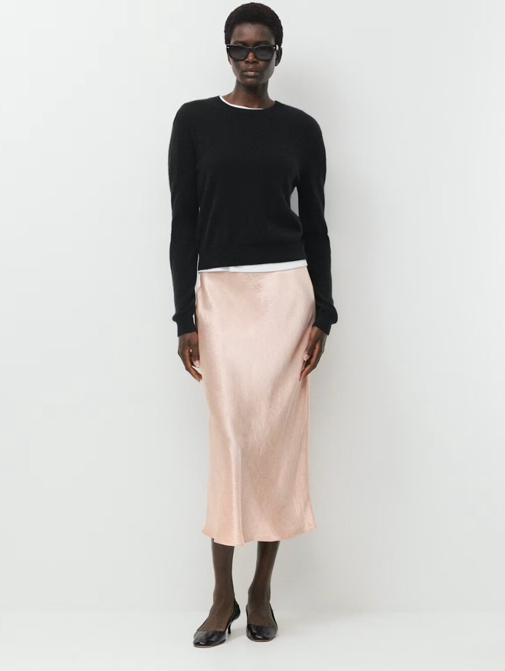 Aritzia Babaton Slip Satin Midi Maxi Skirt 00 NWT But Small Flaw